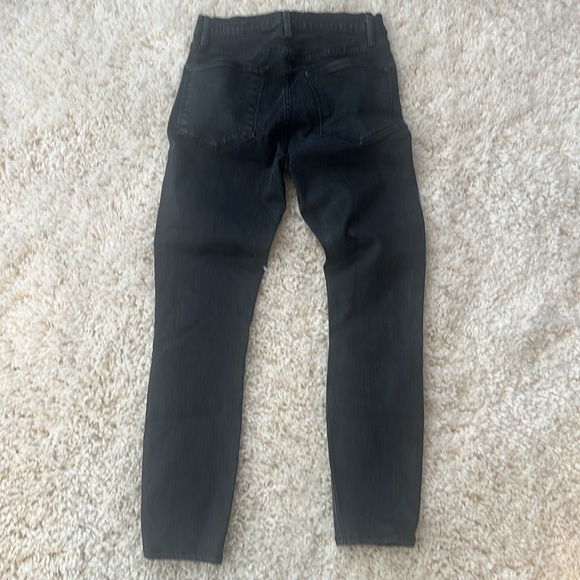 FRAME LE high skinny charcoal coated jeans 25 - Picture 5 of 8